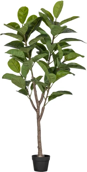 Rubberboom, Artificial plant, green, H135x74x55 cm