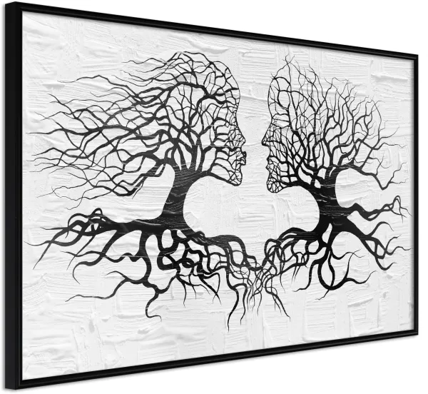 ARTGEIST Framed Poster - Like the Old Trees Black with Passepartout 60x40