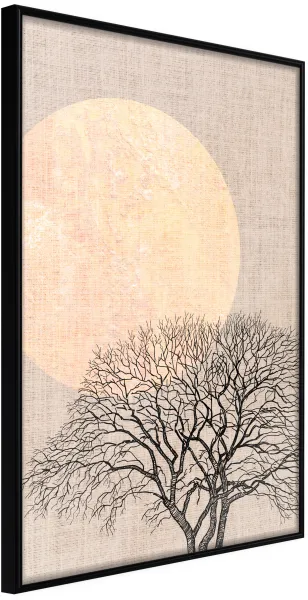 ARTGEIST Framed Poster - Tree in the Morning Black 30x45