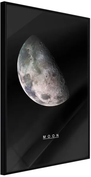 ARTGEIST Framed Poster - The Solar System: Golden Moon with Passepartout 20x30