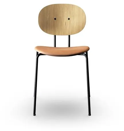 Sibast Furniture Piet Hein Dining Chair in Black Oak and Cognac Leather